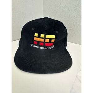 Vintage SAM JUNG HO Tournament Skis Corduroy Black Hat